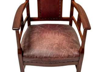 Jac. van den Bosch Arts & Crafts Club Chair for 't Binnenhuis Amsterdam, 1900s